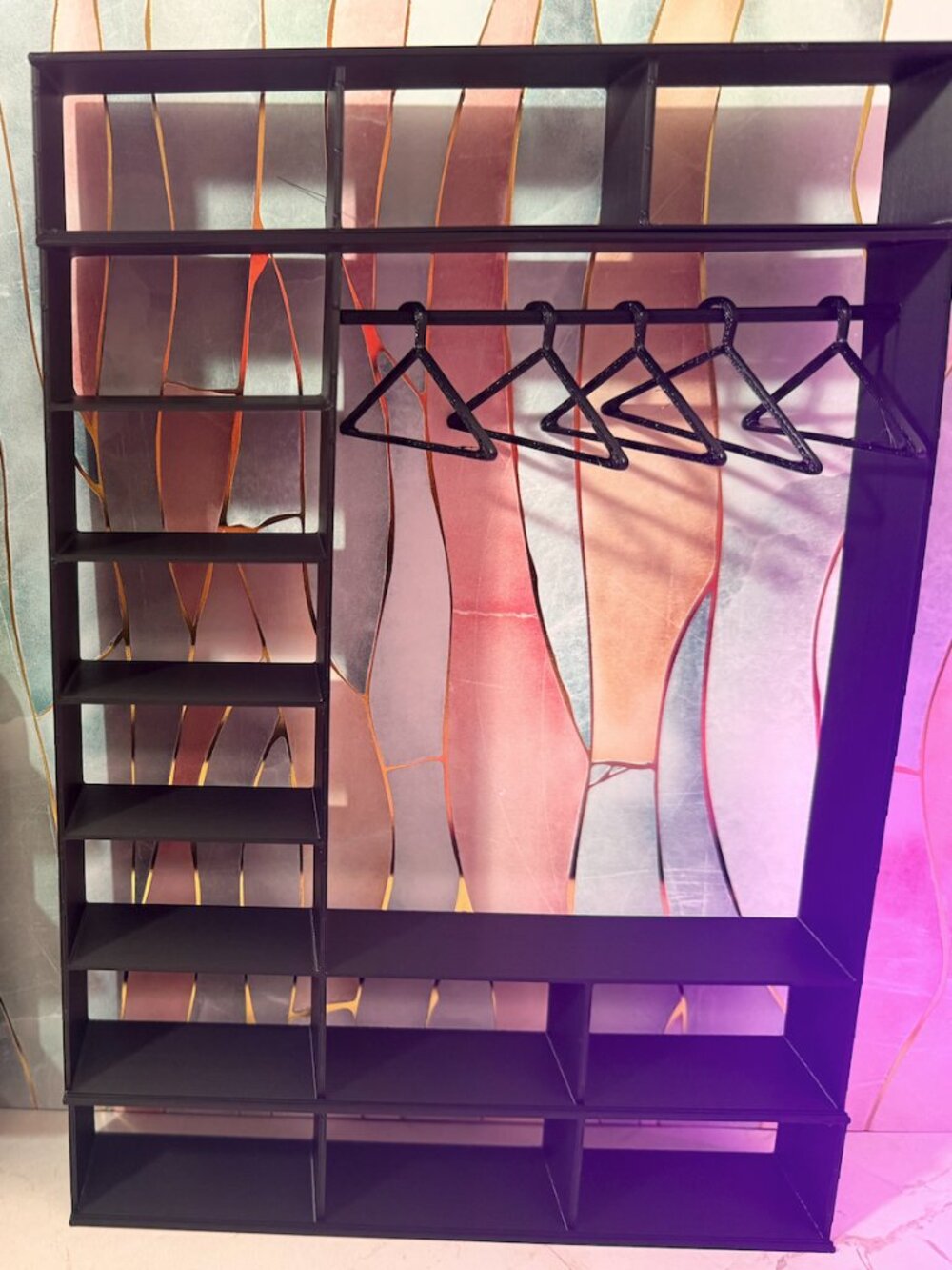 Barbie Doll Closet | Doll Wardrobe Storage with Shelves for Clothes, Shoes